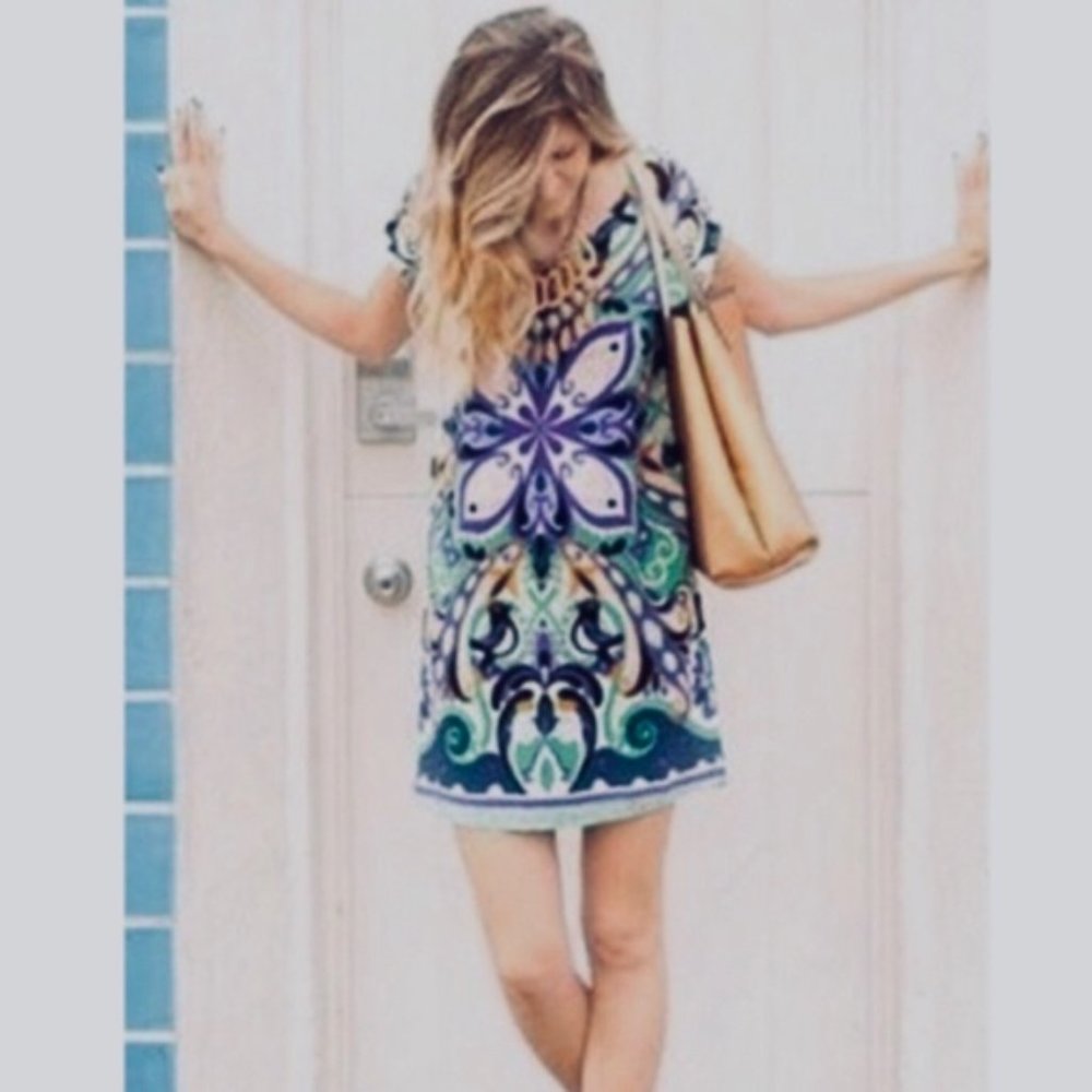 Anthropologie  Maeve Folklore Shift Dress Size Medium